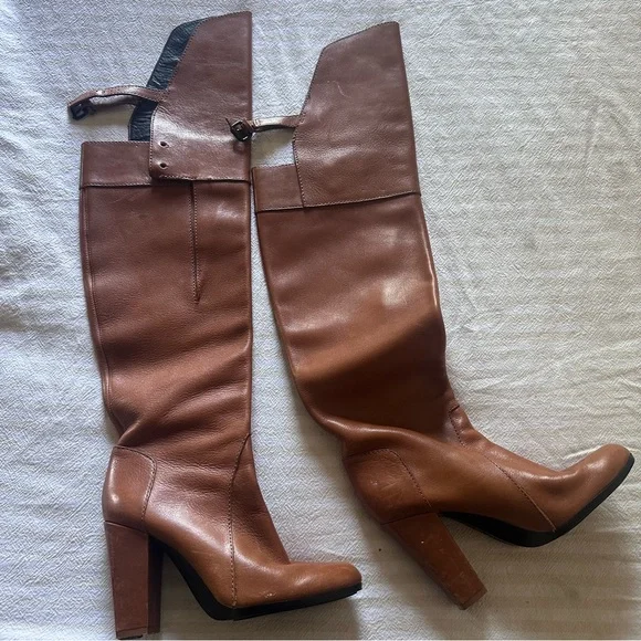 3.1 Phillip Lim Ora Brown Leather Boots 37 - Picture 3 of 12